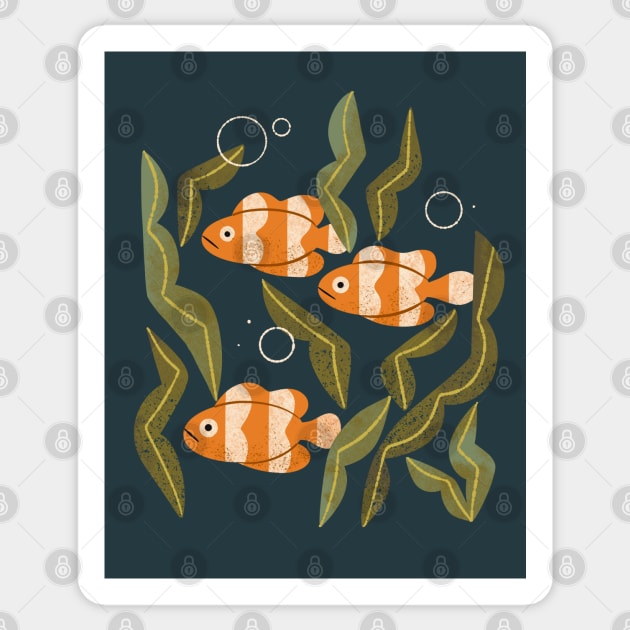 Clownfish Sticker by Renea L Thull